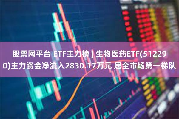 股票网平台 ETF主力榜 | 生物医药ETF(512290)主力资金净流入2830.17万元 居全市场第一梯队