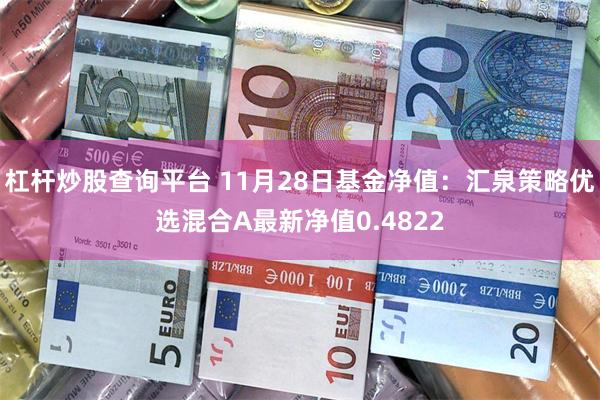 杠杆炒股查询平台 11月28日基金净值：汇泉策略优选混合A最新净值0.4822