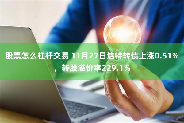 股票怎么杠杆交易 11月27日洁特转债上涨0.51%，转股溢价率229.1%